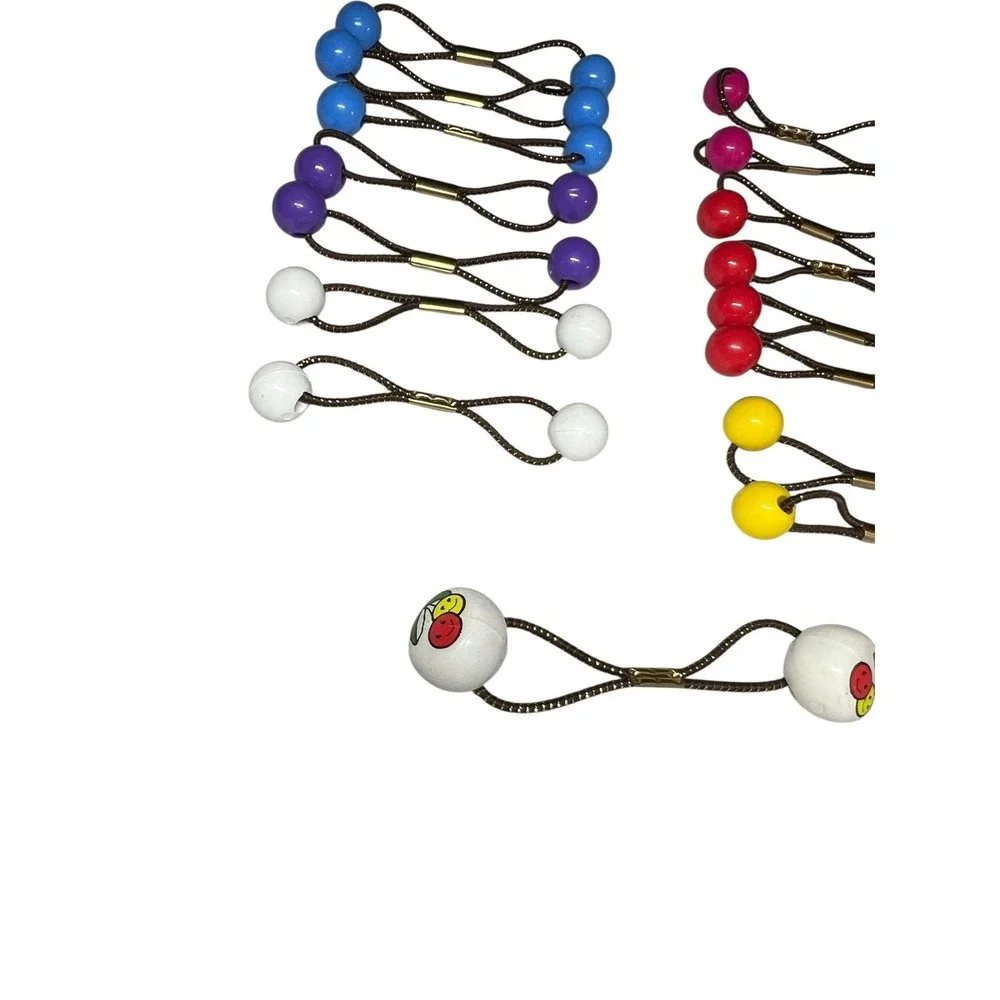 Lot of 16 Vintage 90s Hair Ties Ponytail Holders‎ Kidcore Y2K Cherry Smiley